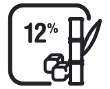 12% of cane sugar