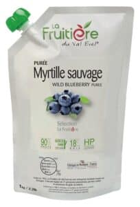 Purée de Myrtille réfrigérée 10% de sucre de canne