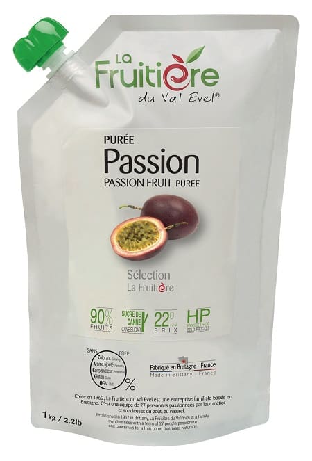 PUREE FRUITS PASSION 1KG FRAIS - COULIS DE FRUITS FRAIS - VDS Food