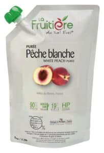 Purée de Pêche blanche réfrigérée 10% sucre de canne