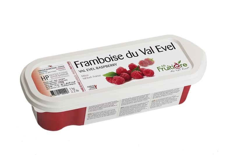 Purée de Framboise du Val Evel surgelée 7% de sucre de canne