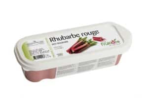 Purée de Rhubarbe rouge surgelée 10% sucre de canne