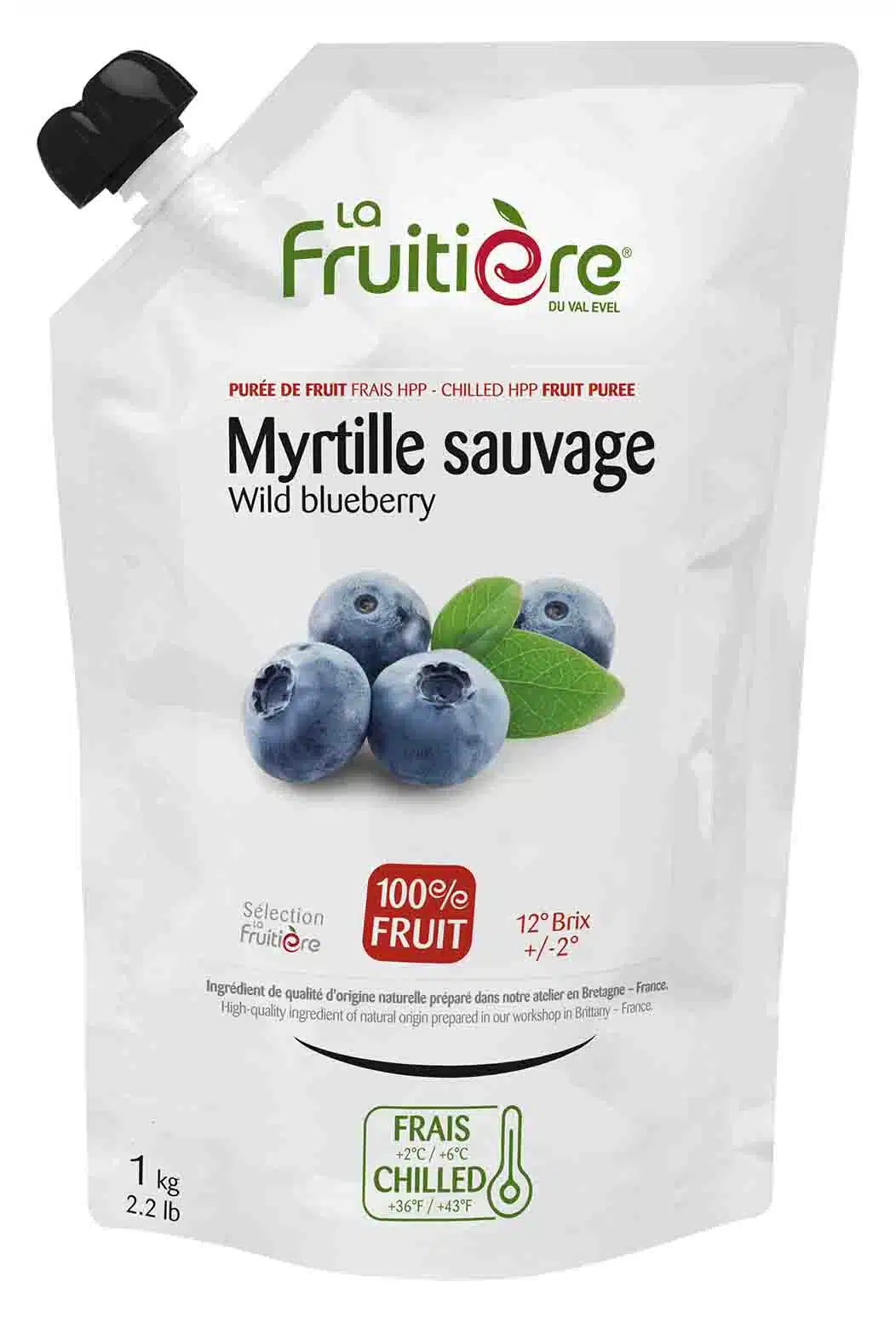 PURÉE DE MYRTILLE SAUVAGE 100%