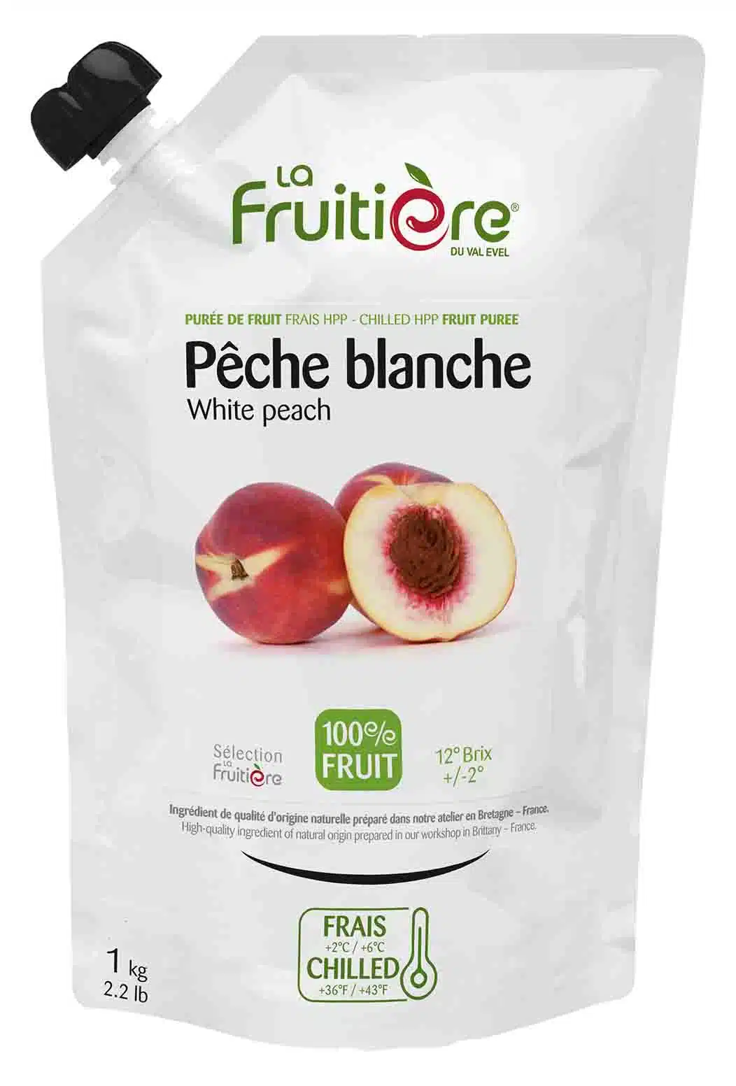 PURÉE DE PÊCHE BLANCHE 100%