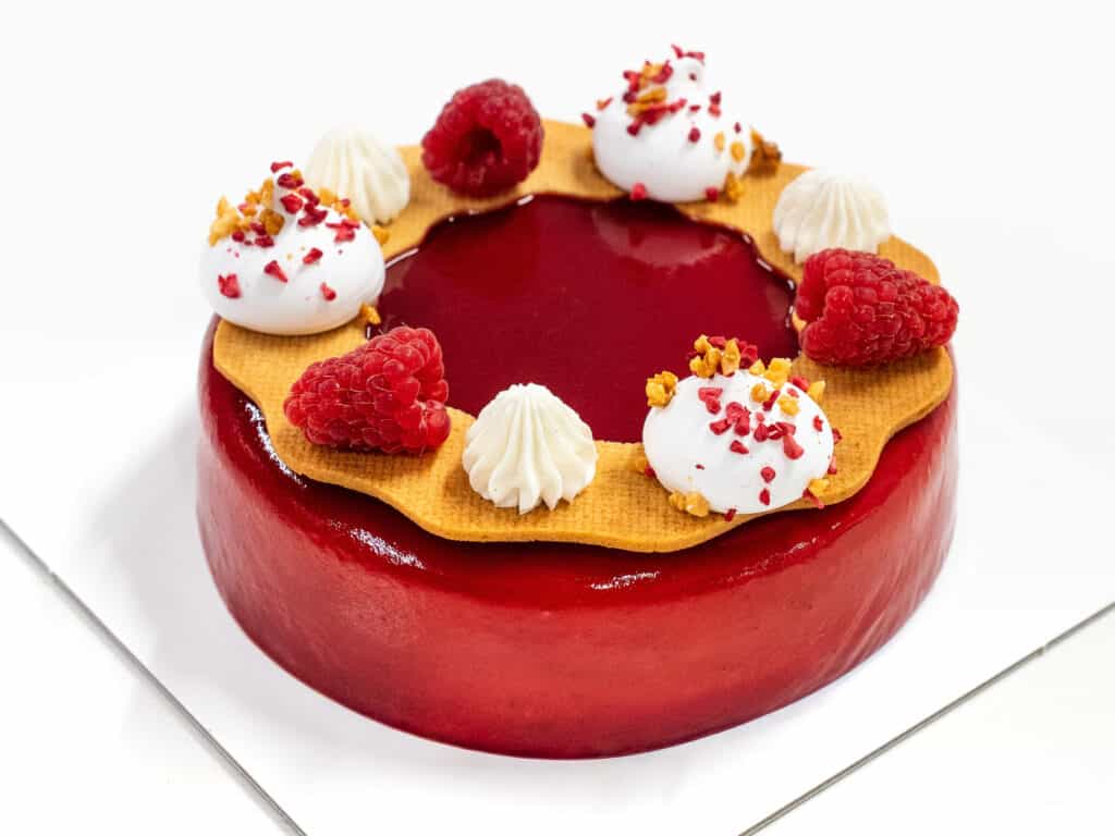 Entremets nougat framboise La Fruitière du Val Evel