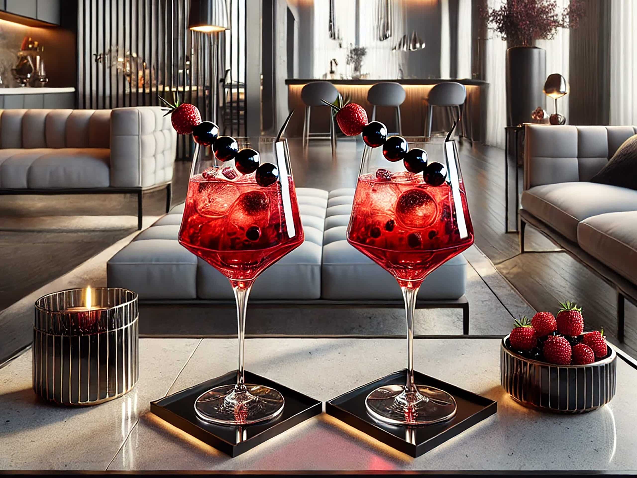 Red heart cocktail La Fruitière du Val Evel